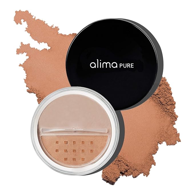 Alima Pure Matte Foundation Loose Mineral Powder Foundation Makeup, Loose Powder Makeup Oil Free Talc Free Powder, Natural Makeup Mineral Foundation Full Coverage Natural Foundation Powder .15 oz/4.5g-Velvo Beauty