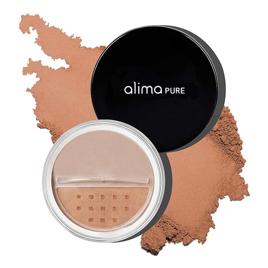 Alima Pure Matte Foundation Loose Mineral Powder Foundation Makeup, Loose Powder Makeup Oil Free Talc Free Powder, Natural Makeup Mineral Foundation Full Coverage Natural Foundation Powder .15 oz/4.5g-Velvo Beauty