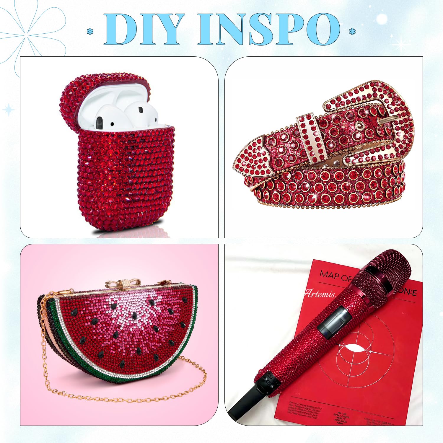 6000Pcs Resin Rhinestones for Bedazzling with 3Pcs B7000 Jewelry Glue, 1 Box Dark Red Flatback Rhinestones for Crafting Crafts DIY, Crystals Gems for Clothing Shoes Tumblers Nail Art Makeup-Velvo Beauty