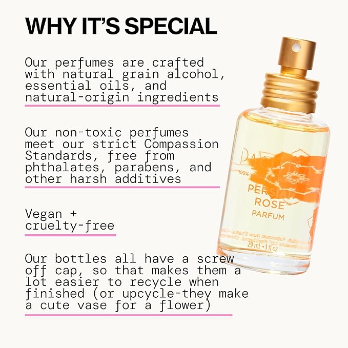 Pacifica Beauty, Persian Rose Clean Fragrance Spray Perfume, Made with Natural & Essential Oils, Fresh Rose Scent, Vegan + Cruelty Free, Phthalate-Free, Paraben-Free, Gifts for Her, 29 ml. 1 fl. oz-Velvo Beauty