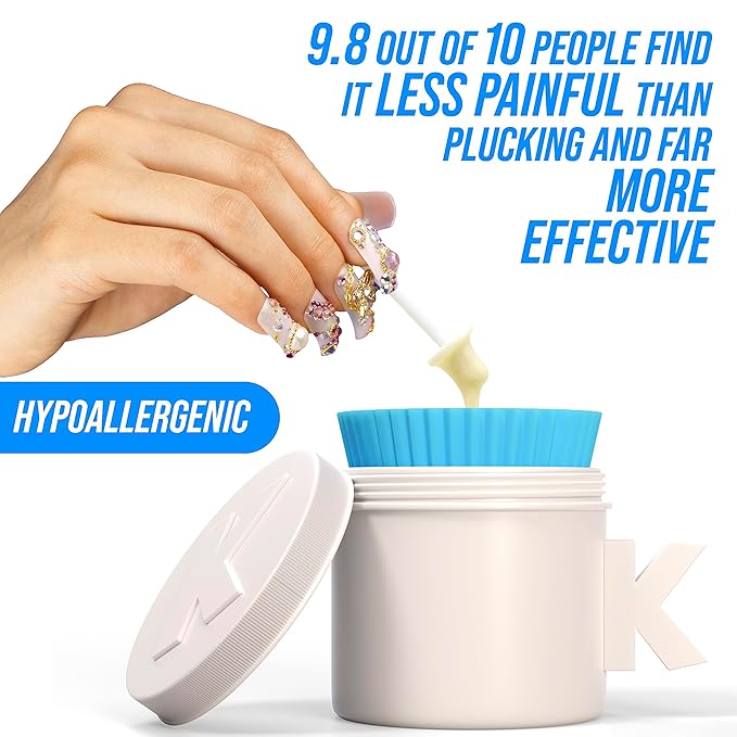 Kenashii Super Nose Waxing Kit | 100g Wax, 24 Applicators | No Microwave Required | Ear Hair Removal | For Men and Women | 12 Balm Wipes, Mustache Guards, Storage Bag-Velvo Beauty