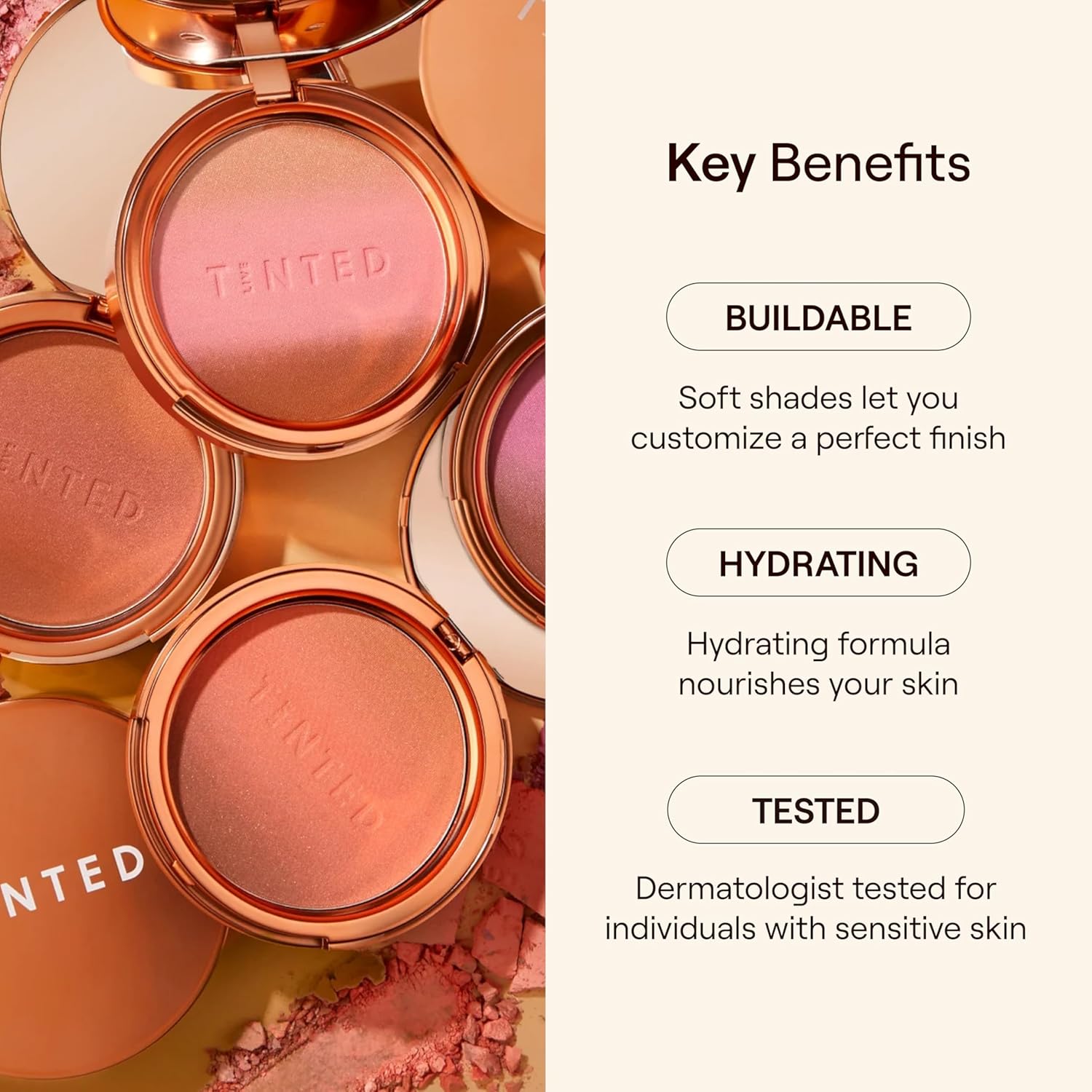 Live Tinted Huebeam Gradient Blushing Bronzer - Lightweight, Highly-Pigmented, Buildable & Blendable - Sunkissed, Glowy, Even Toned Skin Face Blush and Bronzer - Mojave Mirage-Velvo Beauty