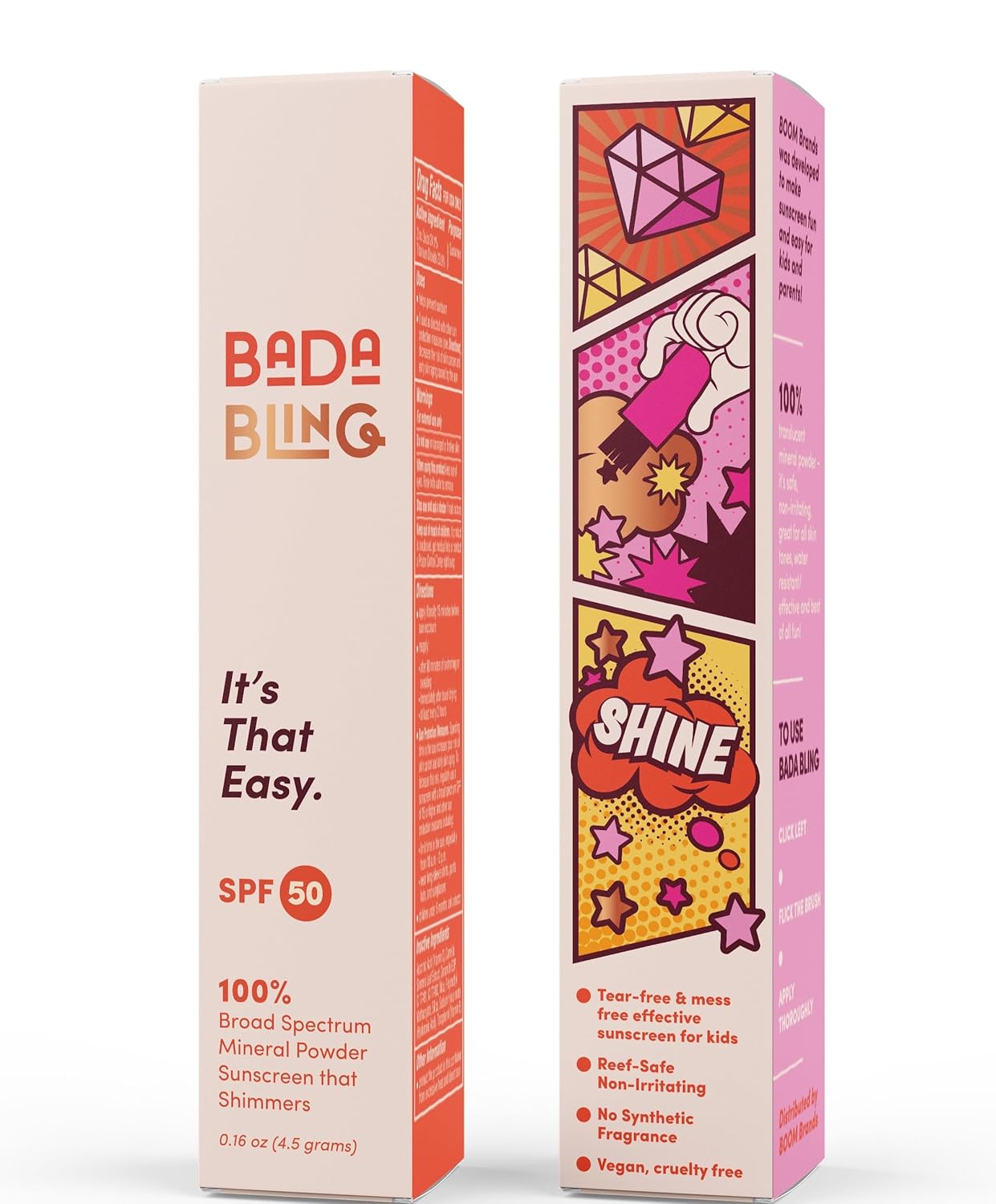 Bada Boom Bada Bling Shimmer Mineral Translucent Sunscreen Powder, Brush on SPF 50 and Sparkles-Velvo Beauty