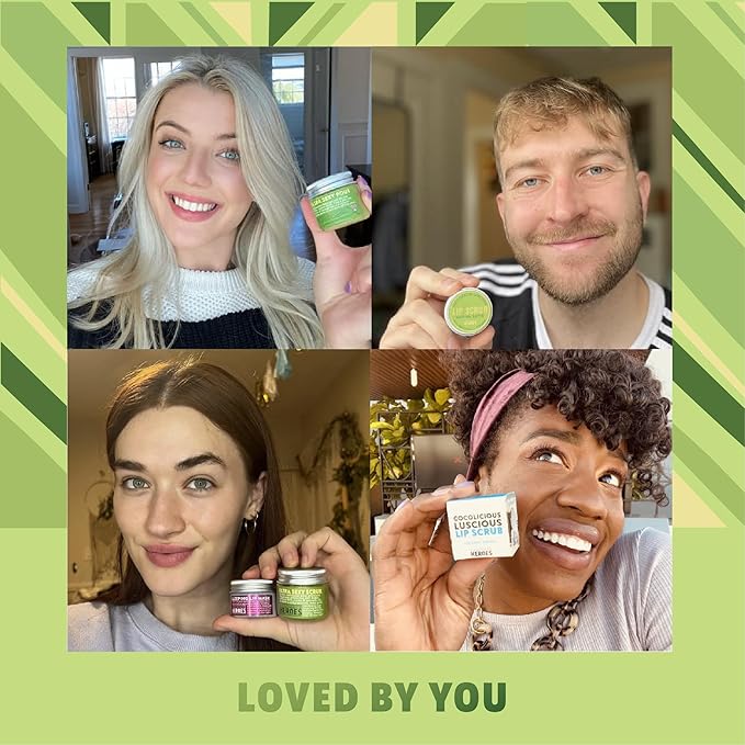 Handmade Heroes Matcha Latte Lip Scrub 1oz | 100% Natural Vegan Skin Care | Deep Conditioning Lip Scrub for Dry Lips with Jojoba Oil Avocado Oil | Natural Lightening Lip Exfoliator & Lip Plumper-Velvo Beauty