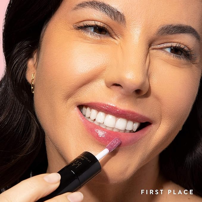 LAURA GELLER NEW YORK Prep-n-Go 2-in-1 Lip Scrub and Lip Oil Tint, Lip Hydrating Oil and Exfoliator, First Place-Velvo Beauty