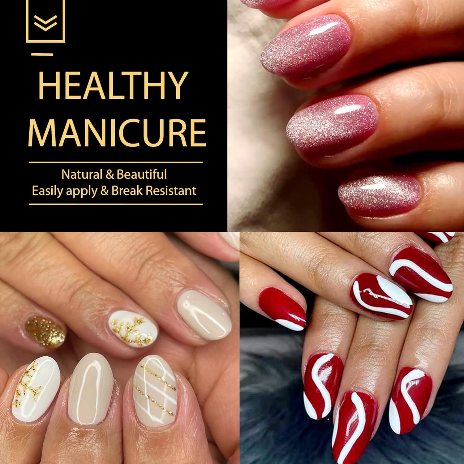 UNA GELLA 600Pcs Short Oval Almond Gel Nail Tips, Pre-file Round Almond Nail Tips 12 Sizes Soft Gel Clear Fake Nails Tips Full Cover for Nails Extension Home DIY Salon with Box-Velvo Beauty