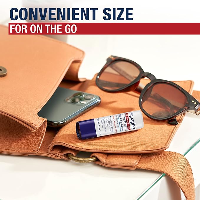 Aquaphor Lip Repair Stick with Sunscreen, Lip Protectant, Soothes Dry Chapped Lips, 0.17 Oz Stick, 2 Count (Pack of 2)-Velvo Beauty