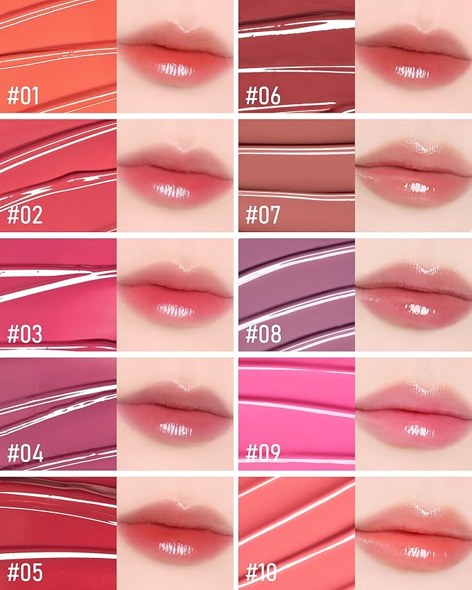 THESAEM Saemmy's Ade Shot Tint - Korean Lip Tint, Water Gel Lip Stain with Plump Glowy Moisturizing Finish, Buildable Radiant Gloss, Long-Lasting Comfort, 0.1 fl.oz. (08 Oat Grape)-Velvo Beauty