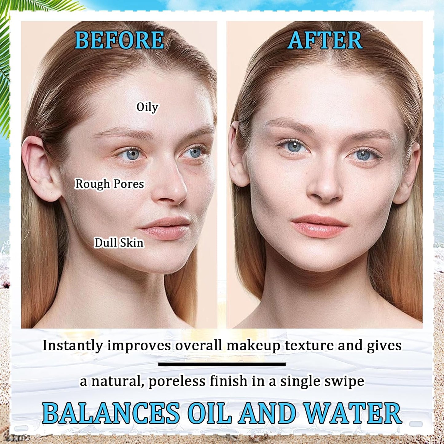 Mineral Face Sunscreen Setting Powder,Lasting Oil Control Lightweight Powder Sunscreen with SPF50+,Loose Waterproof Brush on Sun Screen Makeup for All Skin Types-Velvo Beauty