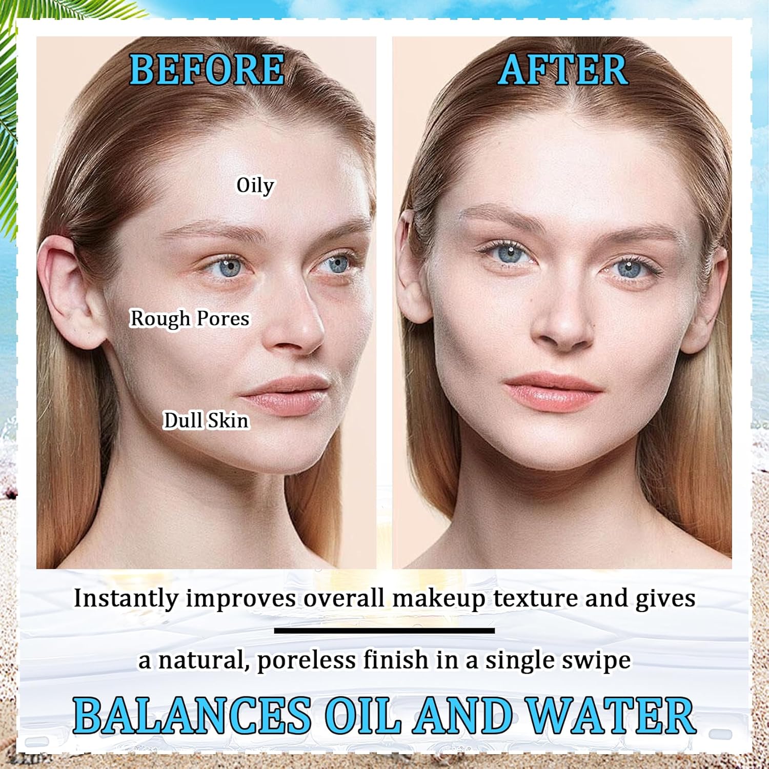 Mineral Face Sunscreen Setting Powder,Lasting Oil Control Lightweight Powder Sunscreen with SPF50+,Loose Waterproof Brush on Sun Screen Makeup for All Skin Types-Velvo Beauty