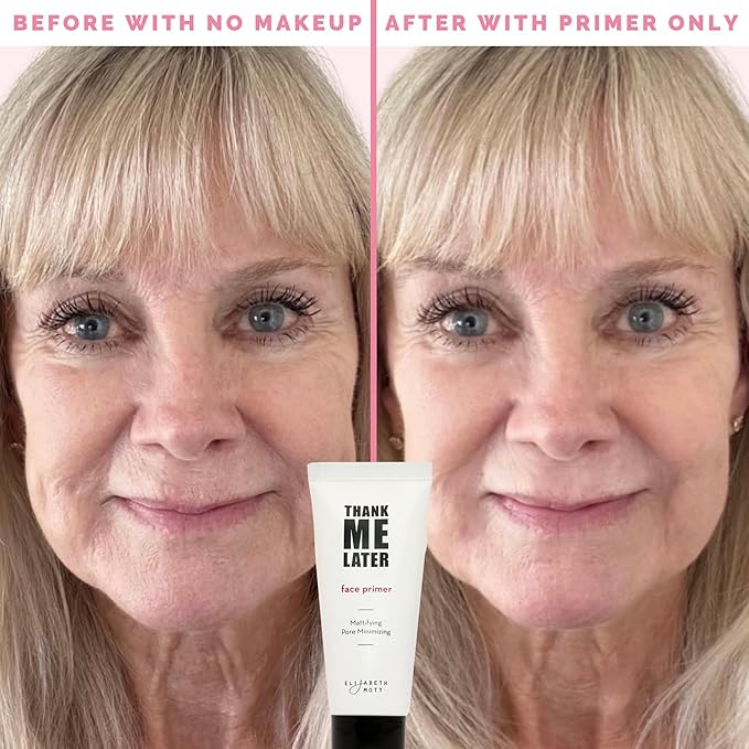 Elizabeth Mott Thank Me Later Face & Eye Primer – Long-Lasting Matte Makeup Base, Pore Minimizer, Oil & Shine Control, Wrinkle Blurring, Crease Prevention, Smooth Finish for All-Day Wear – 10g & 30g-Velvo Beauty