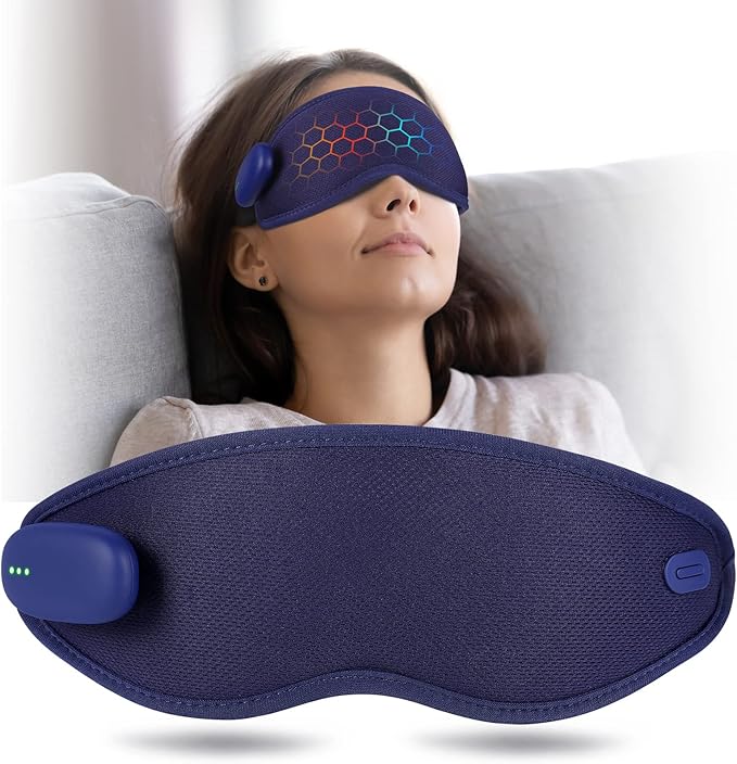 Heated Eye Mask, USB Eye Mask for Dry Eyes, Sleep Mask for Men Women, Portable Professional Electric Warm Eye-Velvo Beauty