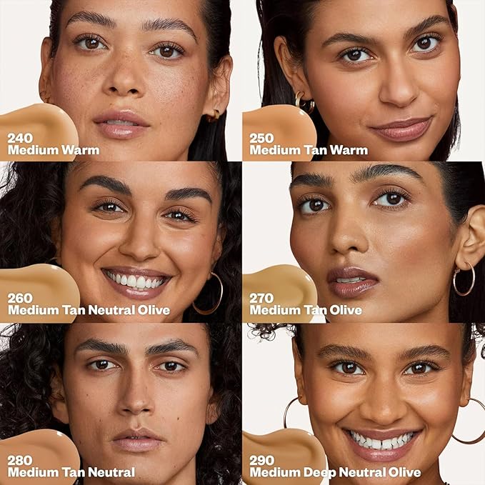 Kosas Revealer Skin-Improving Foundation with SPF 25 Protection - Hydrate, Brighten, Soothe, Plump, Protect Skin - Smoothing Texture, Natural Finish and Clean Formula - Medium Tan Warm 250-Velvo Beauty