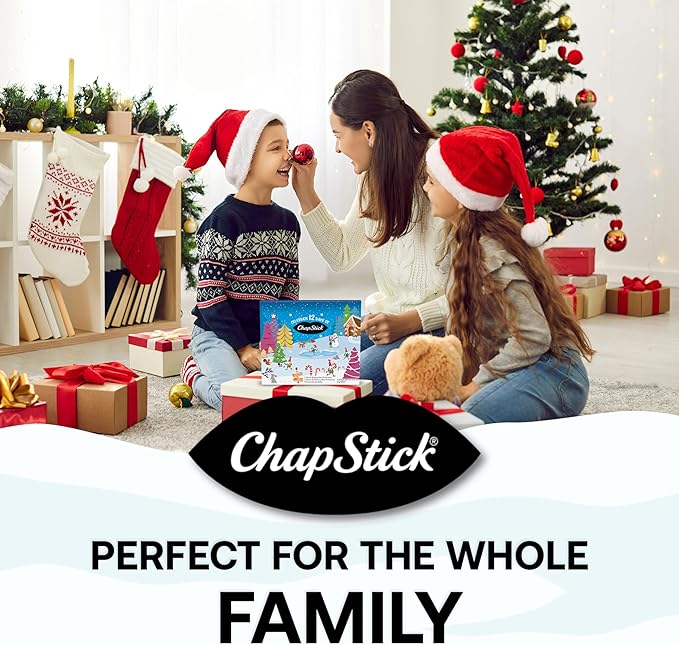 ChapStick 12 Days of Holiday Advent Calendar Lip Balm Gift Set - 0.15 Oz (Pack of 2)-Velvo Beauty