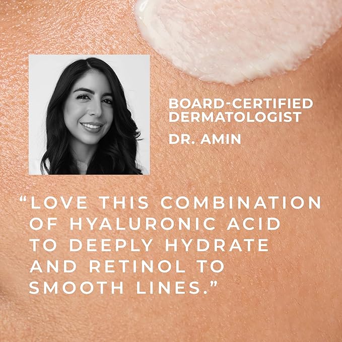 RoC Retinol Correxion Max Hydration Anti-Aging Daily Face Moisturizer with Hyaluronic Acid, Fragrance-Free, Oil Free Skin Care, 1.7 Ounces (Packaging May Vary)-Velvo Beauty