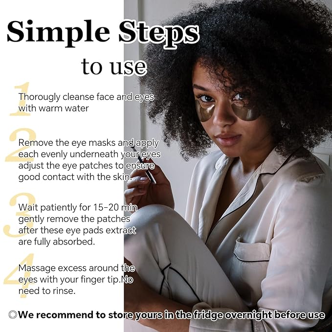 Under Eye Mask Moisturizing Eye Mask Patches,60PCS Eye Treatment Mask Cooling Under Eye Pads for Brightening Repairing and Refreshing Your Skin Under Eye Mask, Beauty Skin Care Gift (black)-Velvo Beauty