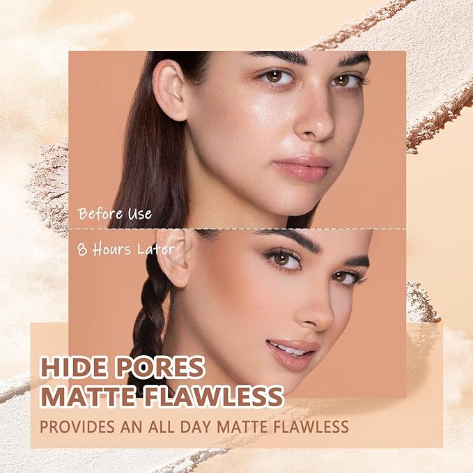 Oil Control Face Pressed Powder,Matte Smooth Flawless Setting Powder Makeup,Waterproof Long Lasting Finishing Powder,Cruelty Free Lightweight Face Cosmetics,0.35Oz(CLASSIC IVORY)-Velvo Beauty