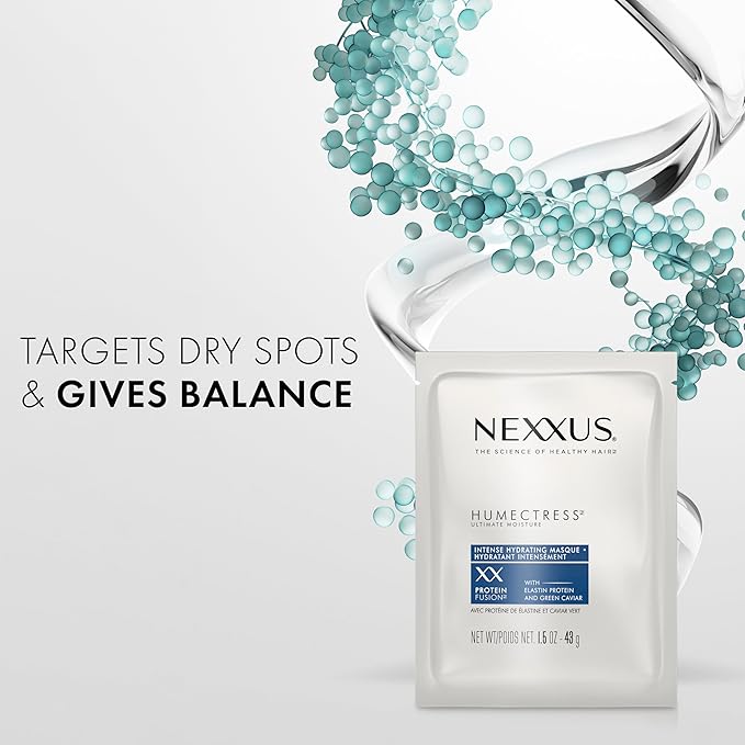 Nexxus Humectress Moisturizing Hair Masque for Dry Hair Pack of 10 deep conditioning hair treatment 1.5 oz-Velvo Beauty