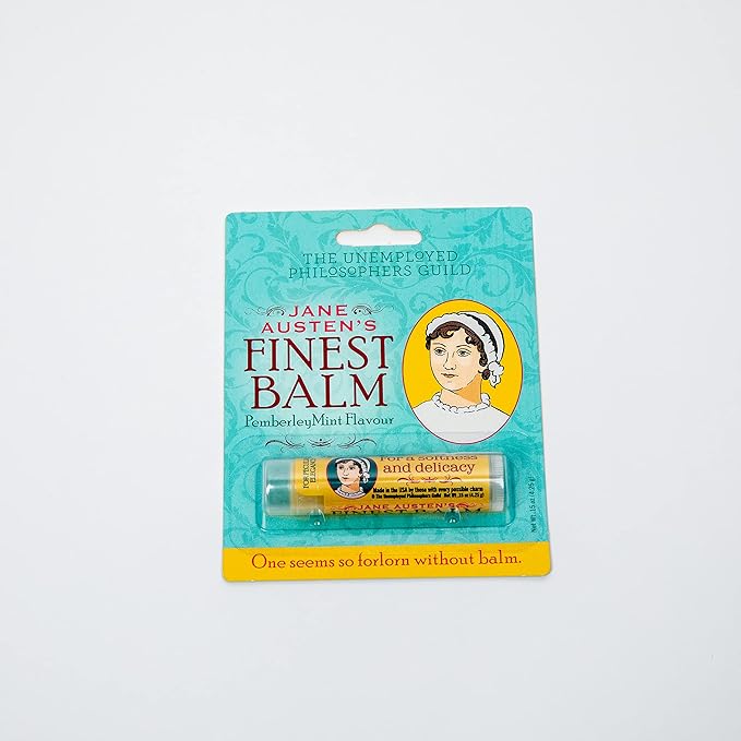 Jane Austen's Finest Balm, Lip Balm Tube, Peppermint Flavored - Cruelty-Free and Made in the USA from Natural and Imported Ingredients-Velvo Beauty