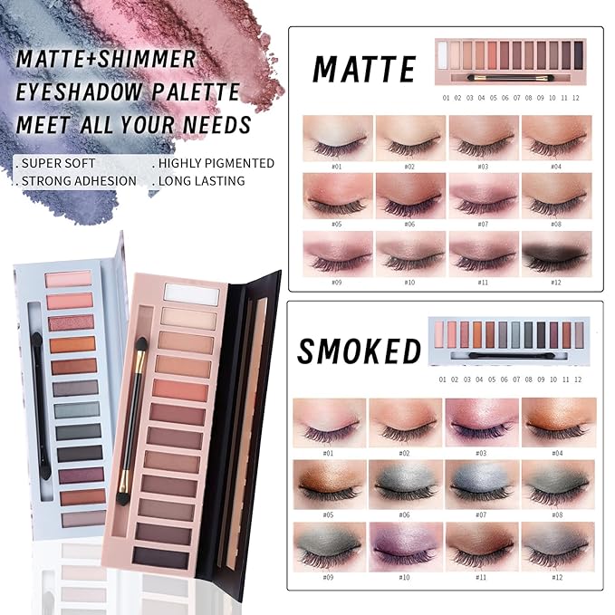 Makeup Set, Makeup Set Kit for Women Girls Teen Full Kit, Multipurpose Makeup Set, Professional & Beginner Makeup Kit Include Foundation, Face Primer, Eyeshadow Palette, Cosmetic Bag-Velvo Beauty