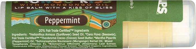 Eco Lips Organic Mongo Kiss Peppermint Lip Balm, USDA Certified Organic, 0.25 Ounce (Pack of 15)-Velvo Beauty
