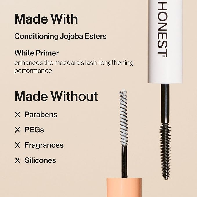 Honest Beauty 2-in-1 Extreme Length Mascara + Lash Primer 3-Pack | EWG Verified + Cruelty Free | 0.27 fl oz each (pack of 3)-Velvo Beauty
