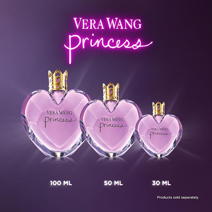 Vera Wang Princess Eau de Toilette 3.4 fl oz (Pack of 1), Notes of Apple, Quava, and Vanilla, Women's Fragrance, Long Lasting, Everyday Fragrance, Travel Size-Velvo Beauty