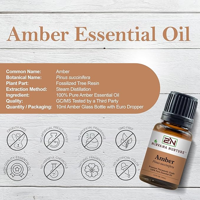 Amber Essential Oil 100% Pure Premium Therapeutic Grade, Undiluted-Velvo Beauty
