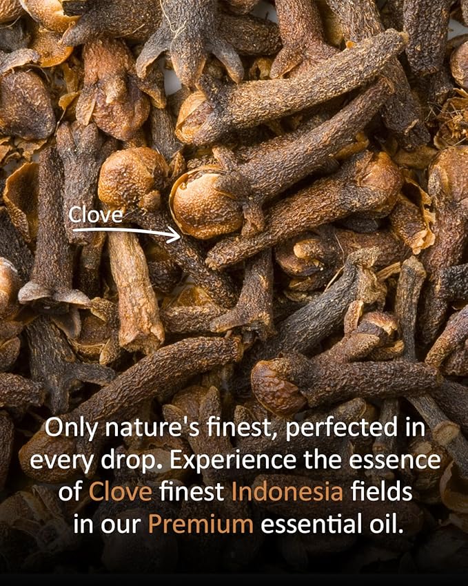 Pure Clove Essential Oil, 100% Pure Natural Clove Essential Oil, Premium Grade Essential Oils for Diffusers for Home, Skin, Care Massage, Soap Making, Aromatherapy, 4 Fl Oz | 120ml-Velvo Beauty