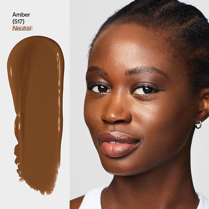 Revlon Illuminance Tinted Serum, Triple Hyaluronic Acid, Evens Out Skin Tone Over Time and Hydrates All Day, SPF 15, 517 Amber, 0.94 fl oz.-Velvo Beauty