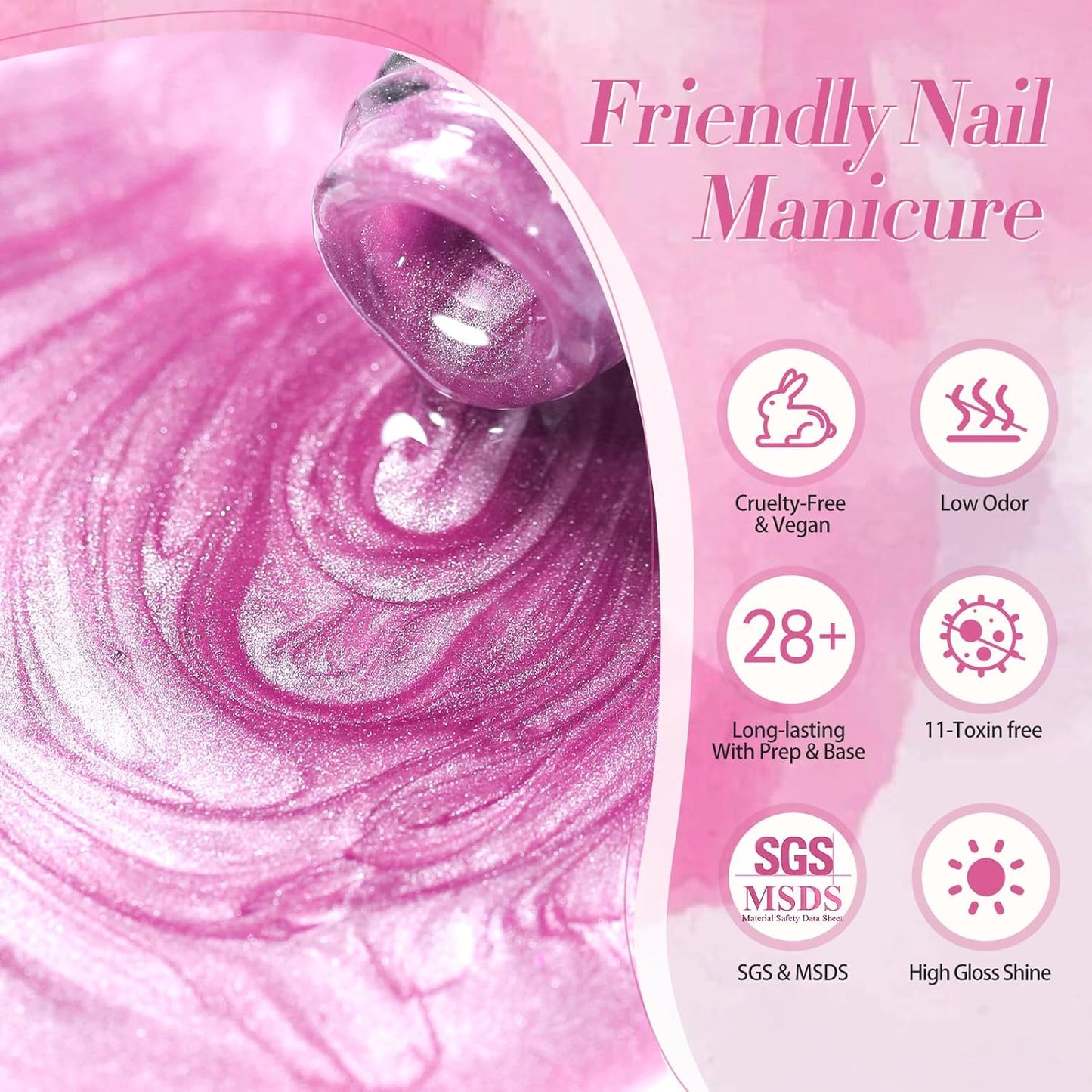 Born Pretty Cat Magnetic Eye Gel Nail Polish,Pink Glitter Cat Magnetic Gel Nail Polish Love Letter Magnetic Nail Polish for Nail Art Manicure Salon DIY at Home 15ML-Velvo Beauty