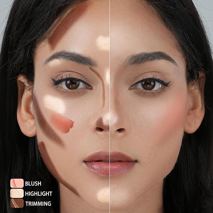 Contour Stick With Cushion Applicator,Liquid Contour Wand,Cream Contour Smooth,Bronzer Stick Lightweight Liquid Bronzer For Face (03)-Velvo Beauty