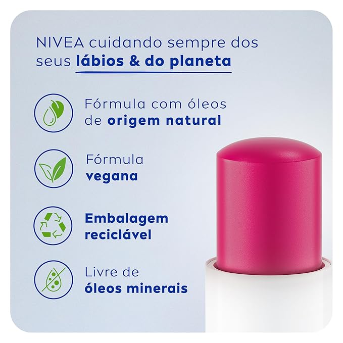 NIVEA Cherry Shine Lip Moisturizer Deep Hydration 4, 8g, Nivea, Cherry-Velvo Beauty