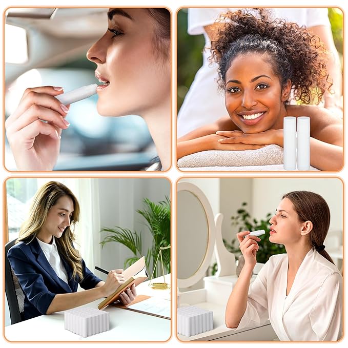 Demissle 300 Pcs Unlabeled Lip Balms Bulk Chapped Stick Blank Mini Lip Balm Gifts Moisturizing Lip Balm Party Favors for Women Homeless Guests Wedding Bridal Shower Baby Shower Favors(Mixed Flavor)-Velvo Beauty