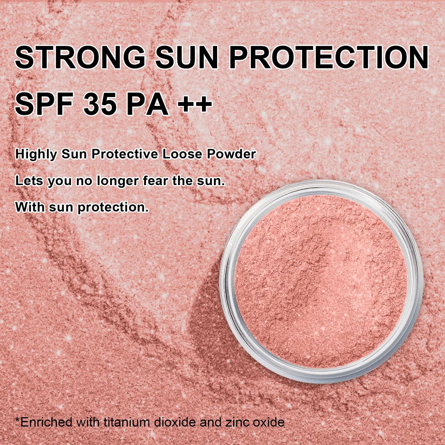 Mineral Powder Blush, SPF 35, Sunscreen Shimmer Loose Mineral Blush, Natural Face Glow Powder, Buildable Coverage for Healthy-looking Color (#07 Shine Rose BlushMakeup)-Velvo Beauty