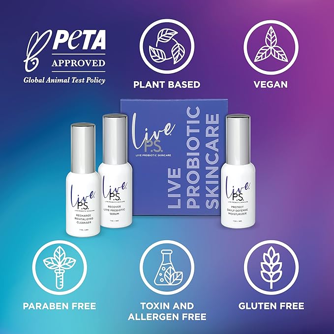 3-Step Skin Care Kit – Face Cleanser, Probiotic Serum & Moisturizer – Ultimate Recipe for Balanced, Glowing, Hydrated Skin – Perfect for All Skin Types – Travel Size – Vegan & Cruelty-Free-Velvo Beauty