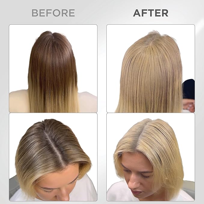 THICK FIBER Root Touch Up Concealer - Hairline Powder for Thinning Hair, Water & Sweat Resistant Hair Loss Cover Up Set with Brush (Light Blonde)-Velvo Beauty