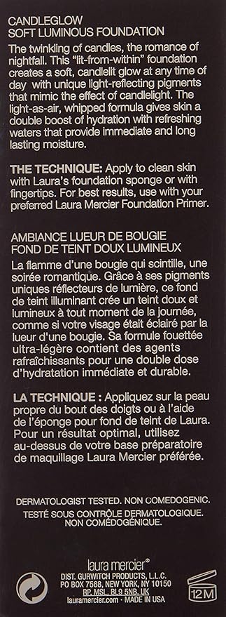 Laura Mercier Candleglow Soft Luminous Foundation for WoMen, Pecan, 1 Ounce-Velvo Beauty