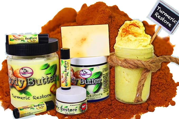 Turmeric Lip balm | Turmeric Restore | Natural Lip Balm | Organic Lip Balm | Natural Lip Balm | Lip Moisturizer | 100% Natural Ingredients | Habbie Beauty Supplies (6 Pack)-Velvo Beauty