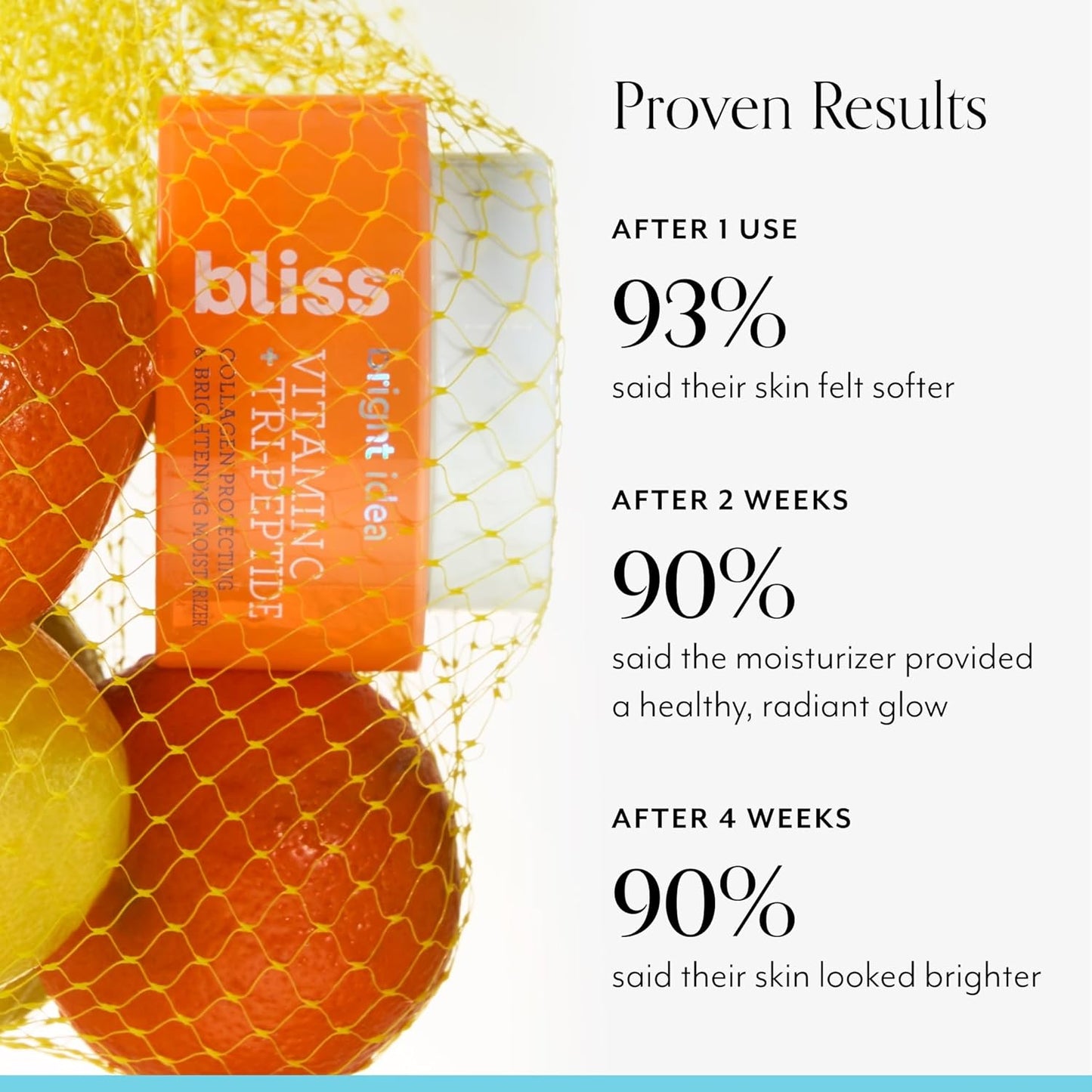 Bliss Vitamin C + Tri-Peptide Brightening Moisturizer | Squalane & Hydration Boosters | Anti-Aging Face Cream for Collagen and Elasticity | Clean Vegan & Cruelty Free 1.7 fl oz-Velvo Beauty