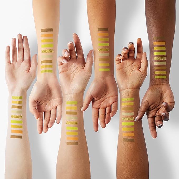 docolor Eyeshadow Palette 9Colors Yellow Eyeshadow Gemstone Shadow Palettes Highly Pigmented Mattes Shimmers Smokey Glitter Cream Colorful Powder Blendable Long Lasting Waterproof Makeup Palette-Velvo Beauty