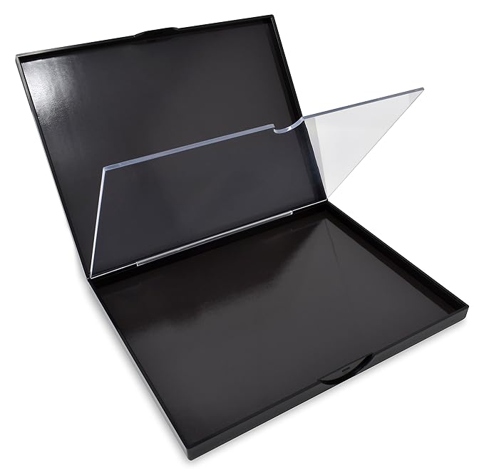 The Adept Palette in Singularity Black - Double Sided Magnetic Empty Palette with Divider, Holds Over 100 Single Round Standard Sized Eyeshadow Pans, Hardshell Case-Velvo Beauty