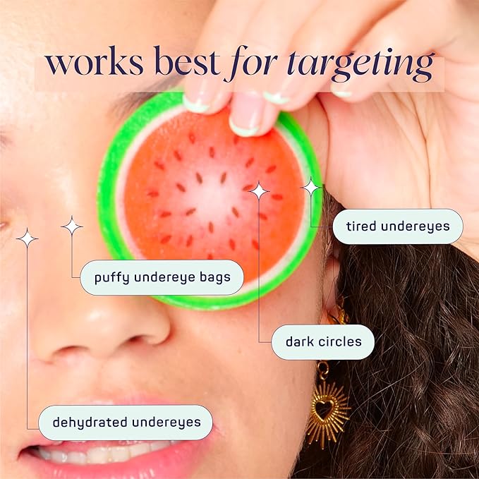 SpaLife Watermelon Cooling Eye Pads, 48 Hydrating Under Eye Patches for Puffiness, Dark Circles, and Tired Eyes, Infused with Hyaluronic Acid, Glycerin, and Vitamin C, Fruity Scent-Velvo Beauty