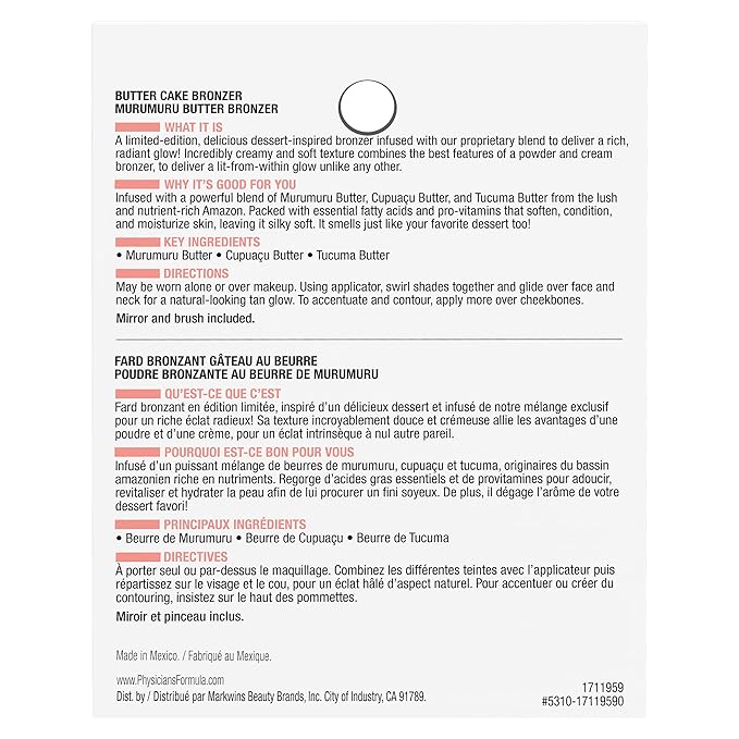 Physicians Formula Murumuru Butter Bronzer Face Makeup, Cheat Day Donut, Chocolate-Velvo Beauty