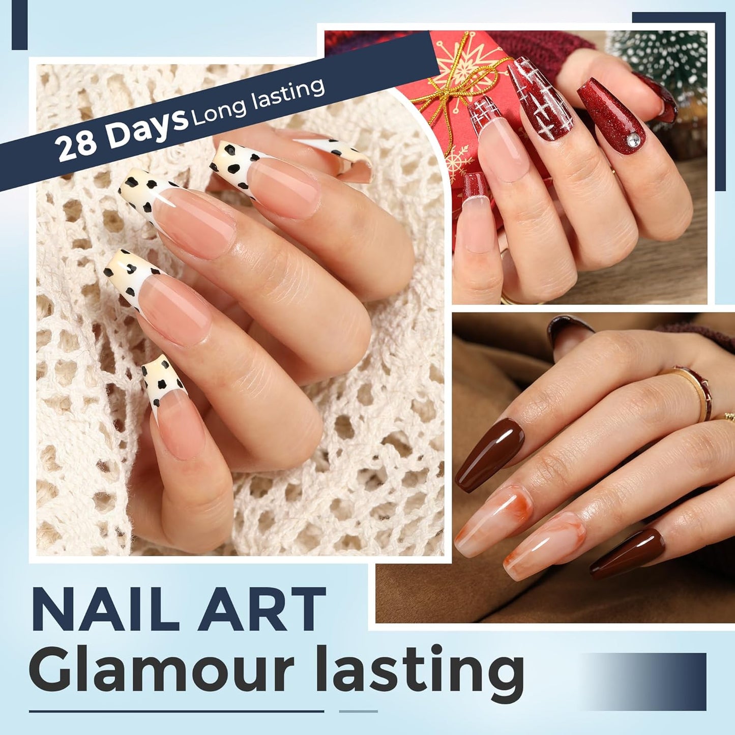 Medium Gel Coffin Nail Tips, 240pcs Soft Gel Pre-Shaped Acrylic Fake Nails, Half Matte Full Cover Clear Press on Flase Nail Tips for Extension Nail Manicure Home DIY 12 Sizes Gelly Tips-Velvo Beauty