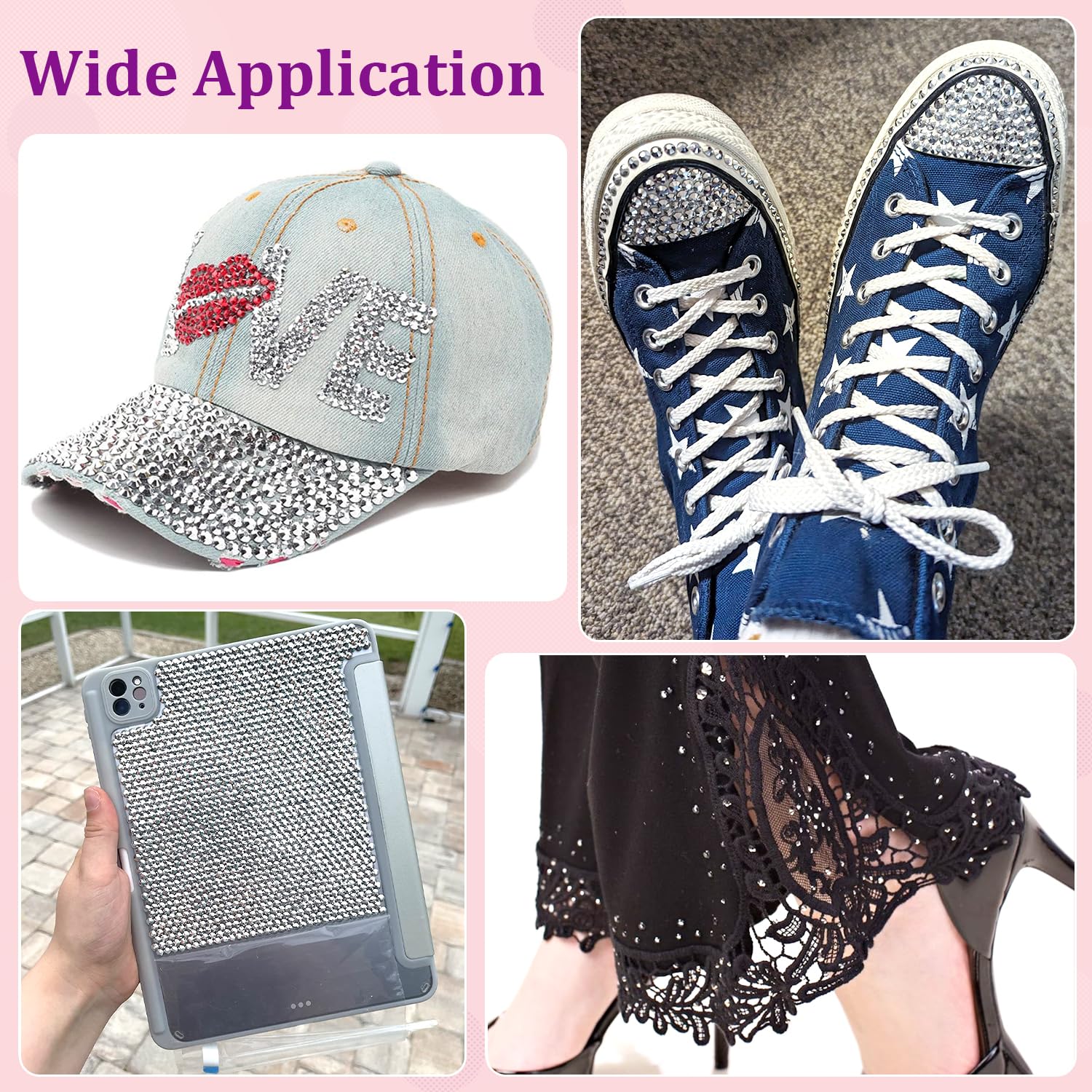 30000Pcs Silver Rhinestones for Bedazzling with B7000 Jewelry Glue, Bedazzler Kit Flatback Gems, Resin Rhinestones for Crafting Crafts Clothing Shoes Fabric Nail Art Assorted Size 2/3/4/5/6mm-Velvo Beauty