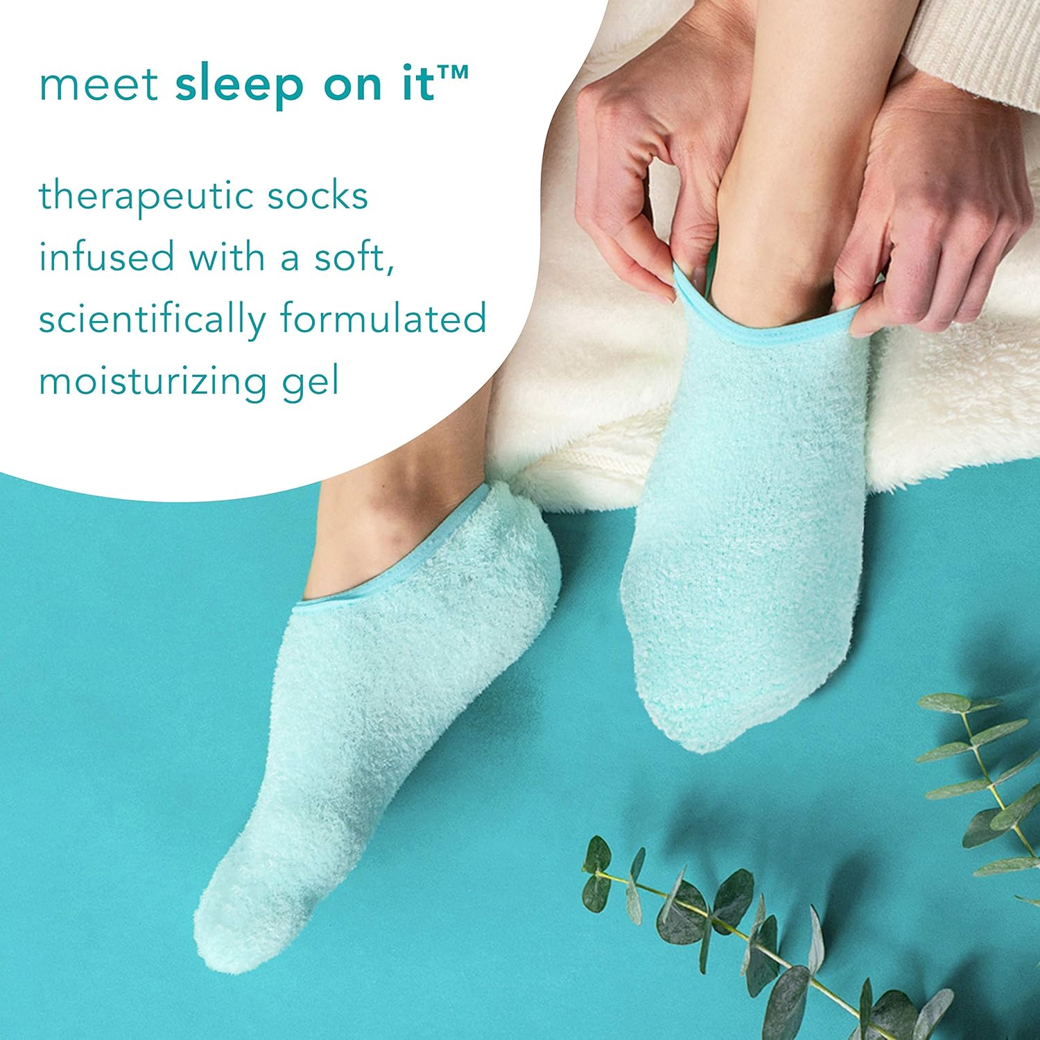 Barefoot Scientist Sleep On It Overnight Moisturizing Gel Socks, Low Profile Ankle Socks, Nourish Your Feet, Grey, L-Velvo Beauty