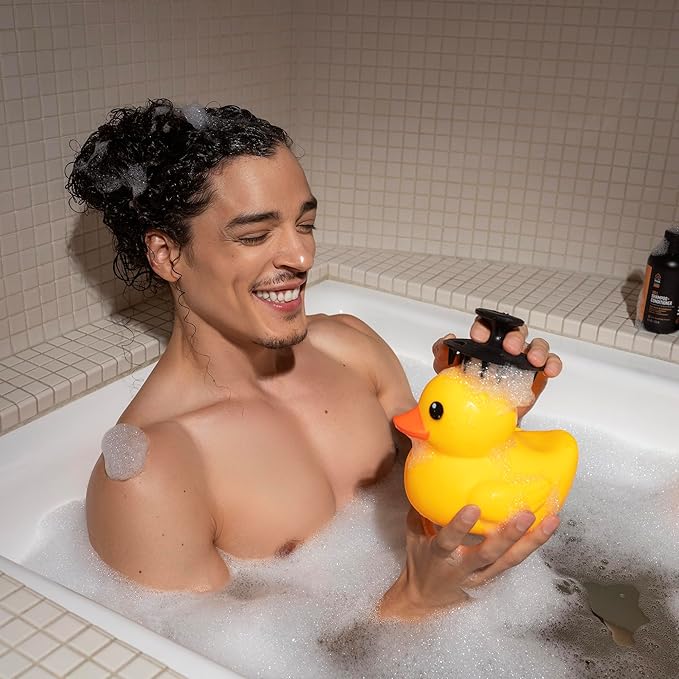 MANSCAPED® The Scalp Buffer Men’s Silicone Head Scrubber – Premium Cleansing & Exfoliating Hair Brush, Ergonomic Handheld Design for Gentle Scalp Massage (1-Pack)-Velvo Beauty