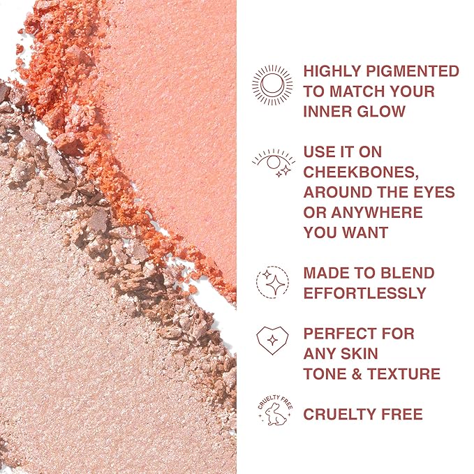 Highlighter Makeup Powder Divine V - Highlighter Powder for Radiant Glow - Face Highlighter for All Skin Tones - Easy-to-Apply Powder Highlighter, 0.53 Oz-Velvo Beauty