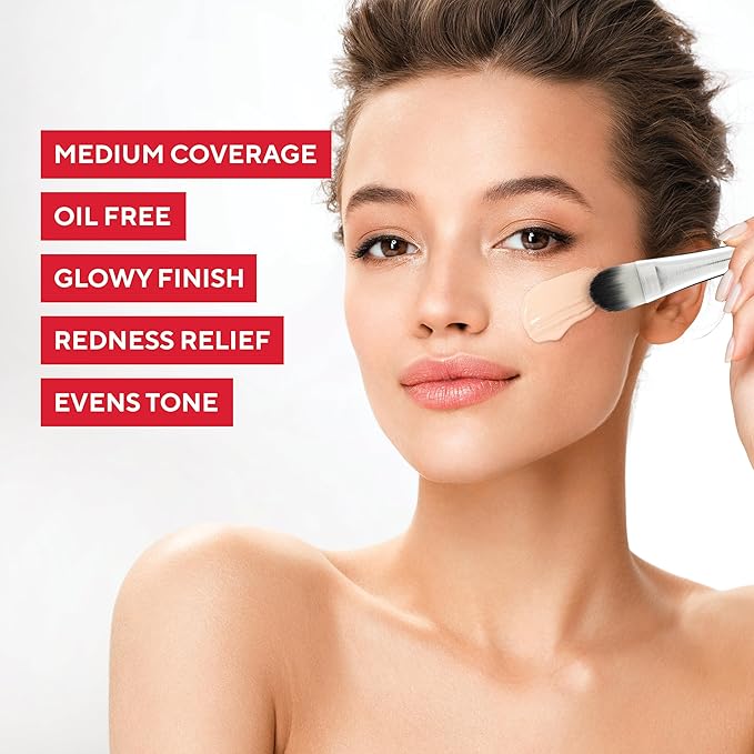 Mirabella Skin Tint Creme Liquid Foundation Makeup, Oil-Free Mineral Foundation for Medium Coverage - w/Hyaluronic Acid, Squalane, & Allantoin for All Skin Types - IIW Warm-Velvo Beauty